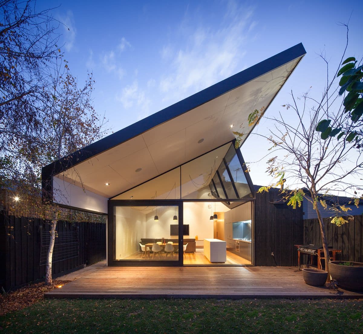 Architectural elevation of a modern home